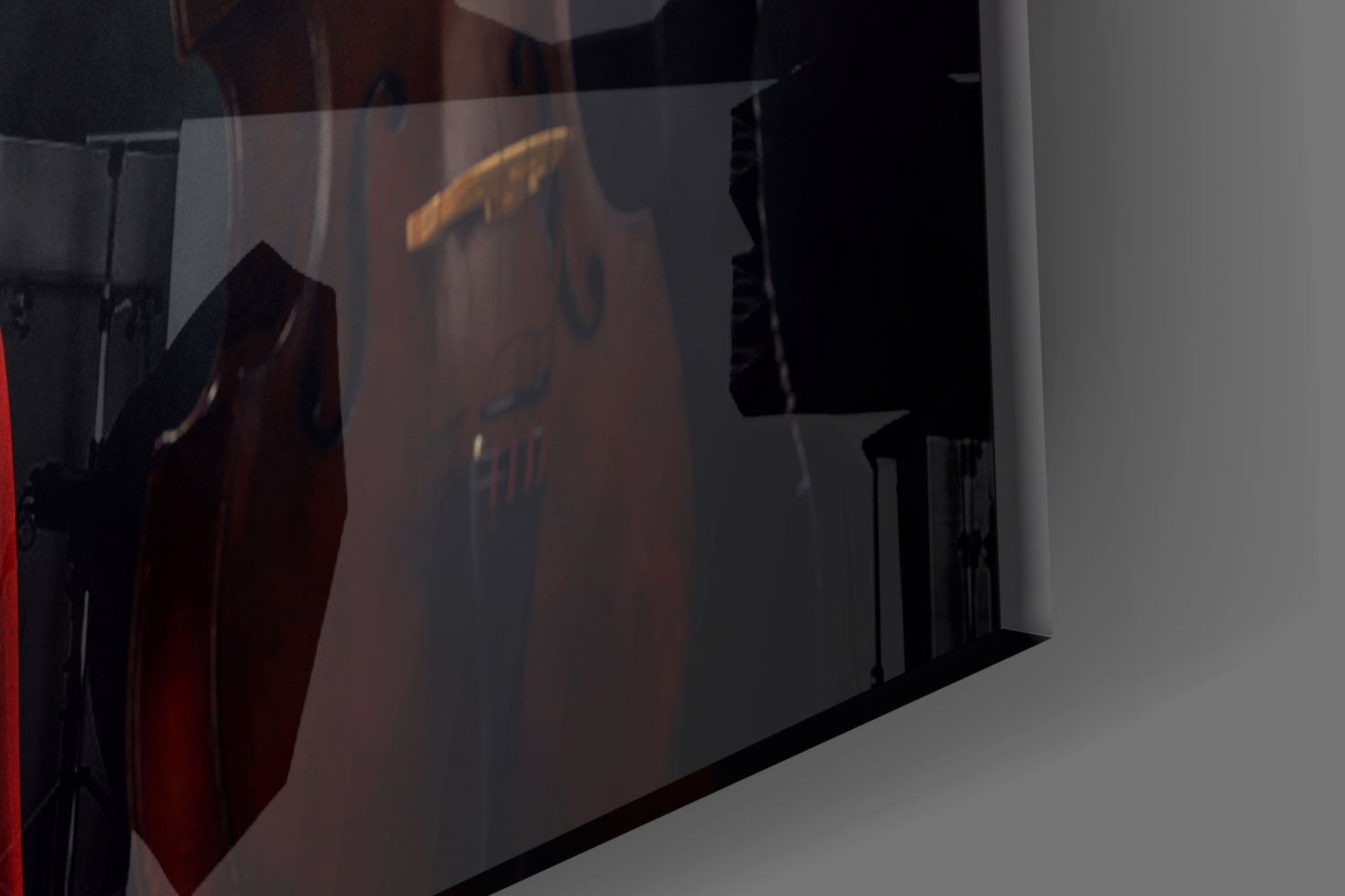 Female Musician Glass Wall Art.