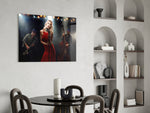 Female Musician panel adding after-hours mood to a lounge