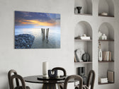 Sea Landscape panel adding twilight mood to a bedroom