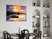 Sunset on the Dock panel adding twilight pulse to a bedroom