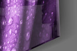 Purple Rose artwork anchoring a gallery-inspired wall in jewel-tone palette