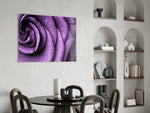 Purple Rose panel adding poetic grace to a dressing area