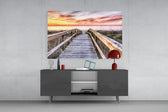 Sunset on the Dock panel catching warm light to reveal its sunset gradient