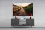 Sunset on the Beach panel catching warm light to reveal its sunlit planks