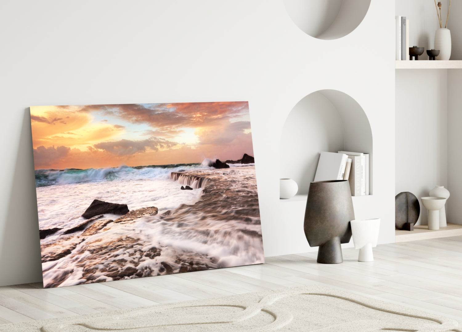 Vicious Waves Glass Wall Art.