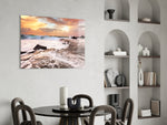 Vicious Waves panel adding horizon energy to a bedroom