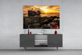 Ship Wreck panel catching warm light to reveal its weathered hull