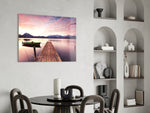 Sunset on the Beach panel adding twilight calm to a bedroom