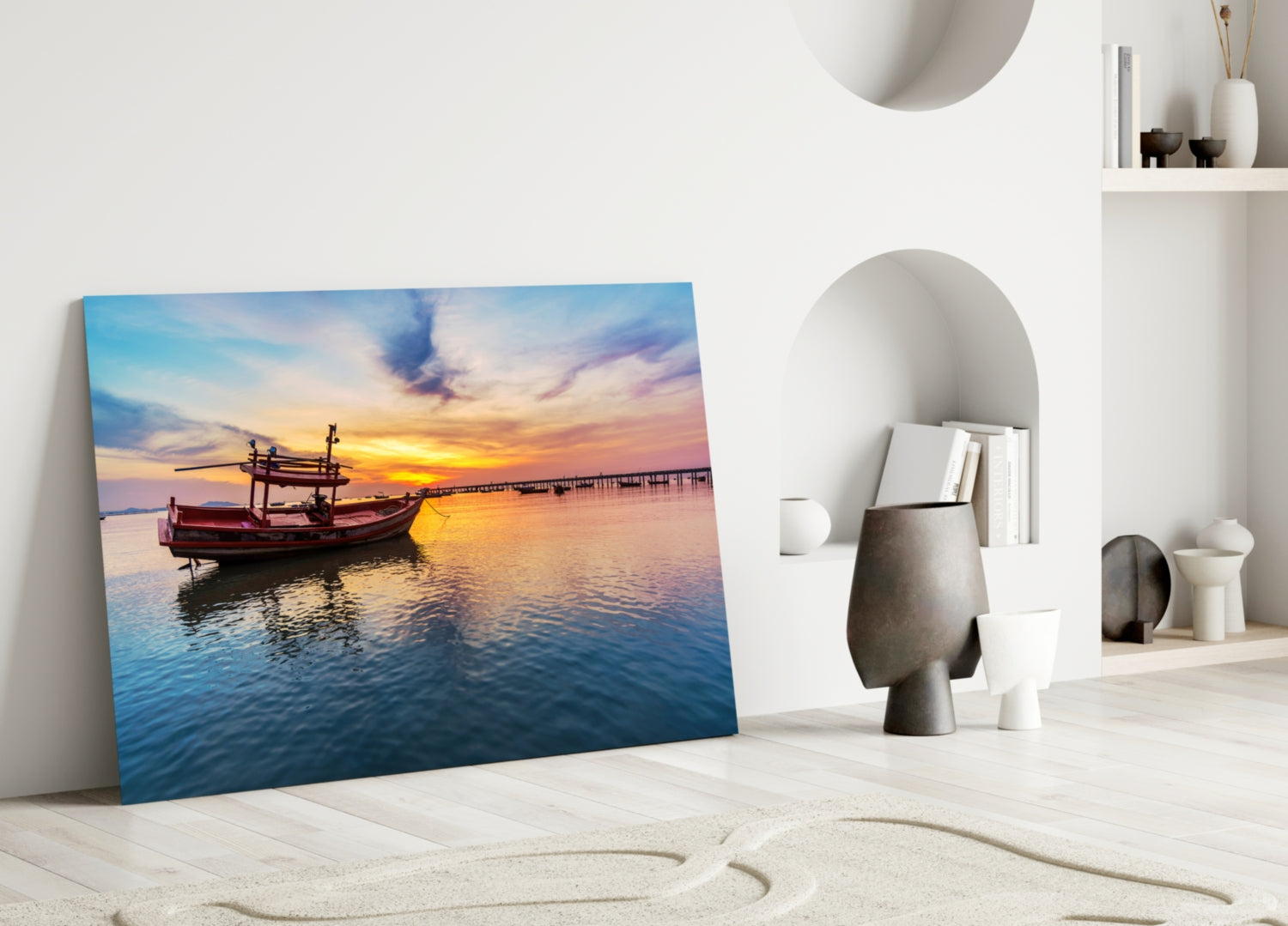 Boat Glass Wall Art.