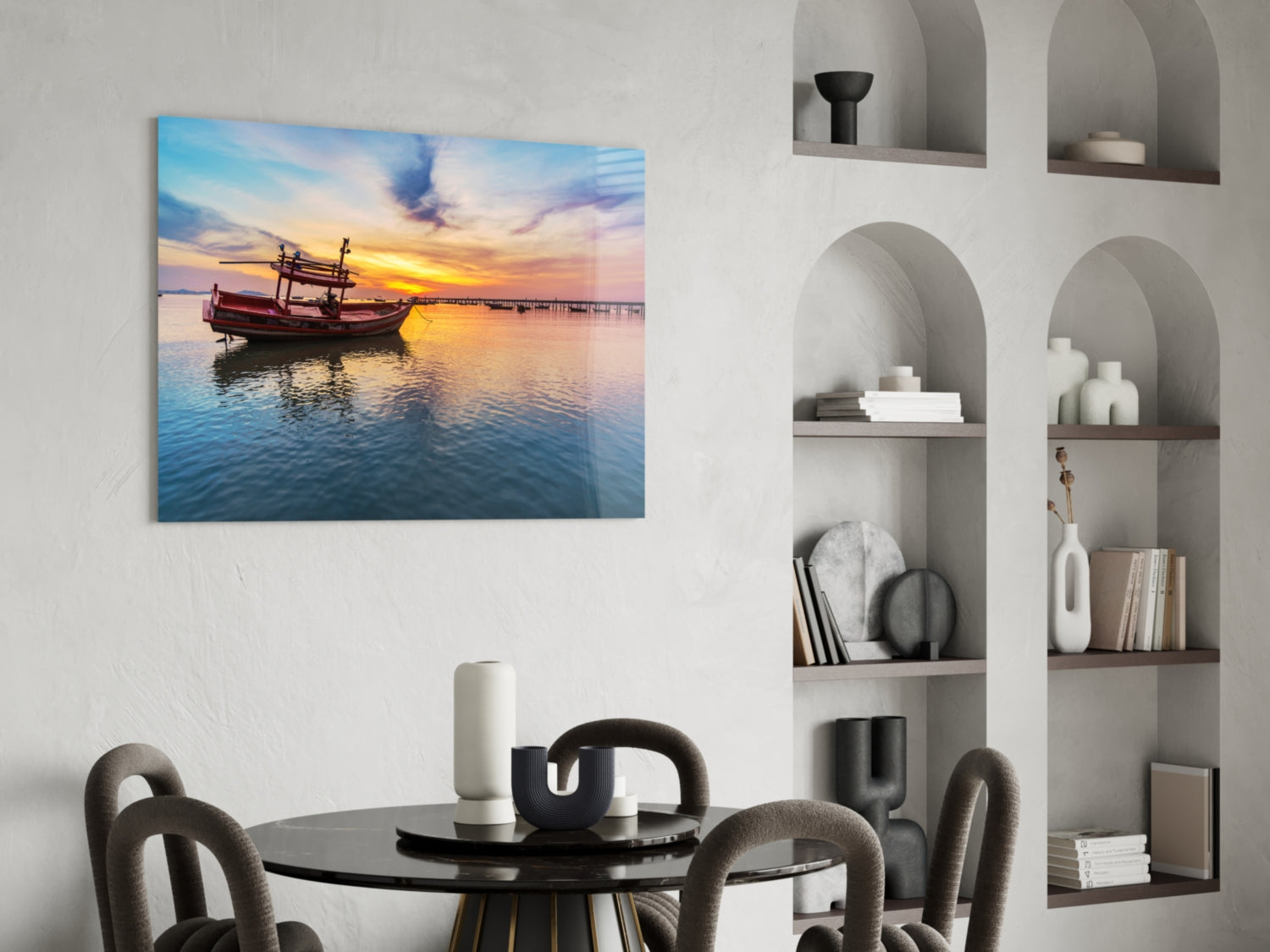 Boat Glass Wall Art.