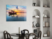 Boat panel adding horizon mood to a study