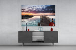 Sunset on the Beach panel catching low light to reveal its violet cloud cover