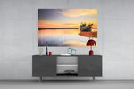 Ship On The Beach panel catching warm light to reveal its weathered hull
