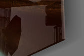 Kayak on the Beach and Sunset artwork anchoring a coastal-themed wall in warm palette