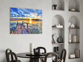 Dock panel adding twilight calm to a bedroom