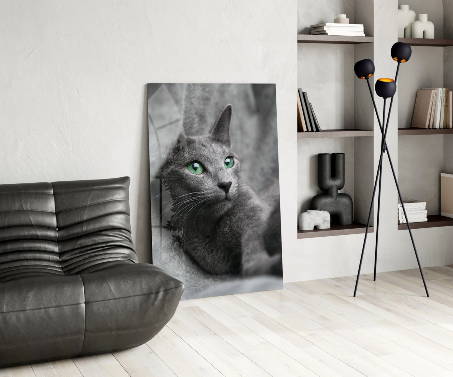 Cat Glass Wall Art.