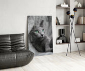 Cat panel adding warmth to a reading nook for cat lovers