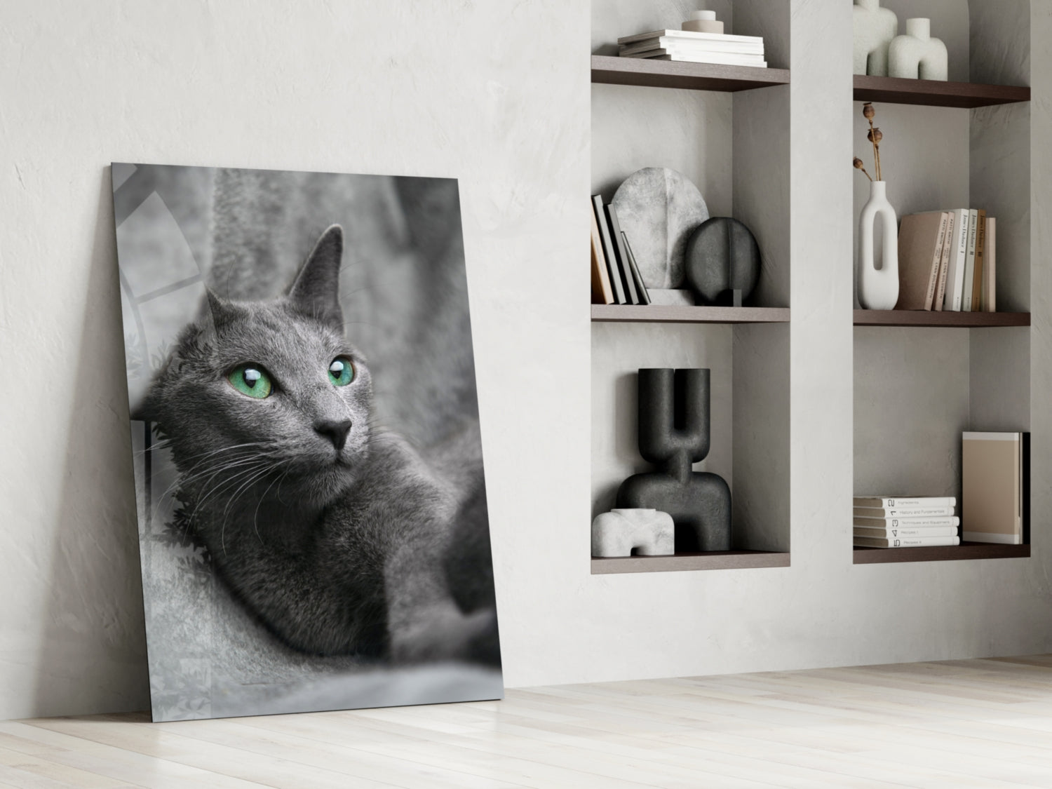 Cat Glass Wall Art.
