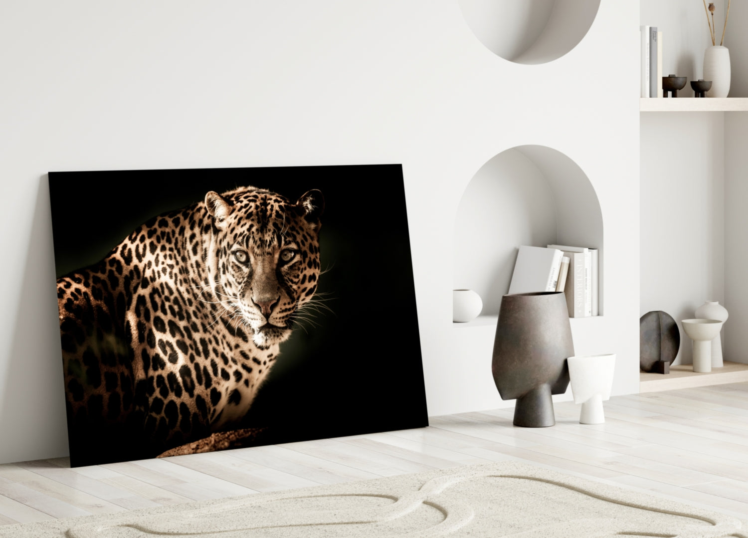 Leopard Glass Wall Art.