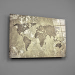 Vintage map panel bringing explorer presence to a contemporary living space