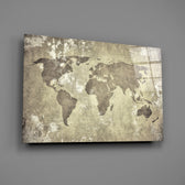 Vintage map panel bringing explorer presence to a contemporary living space