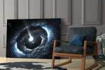 Cosmos glass print enhancing a hallway with celestial pulse