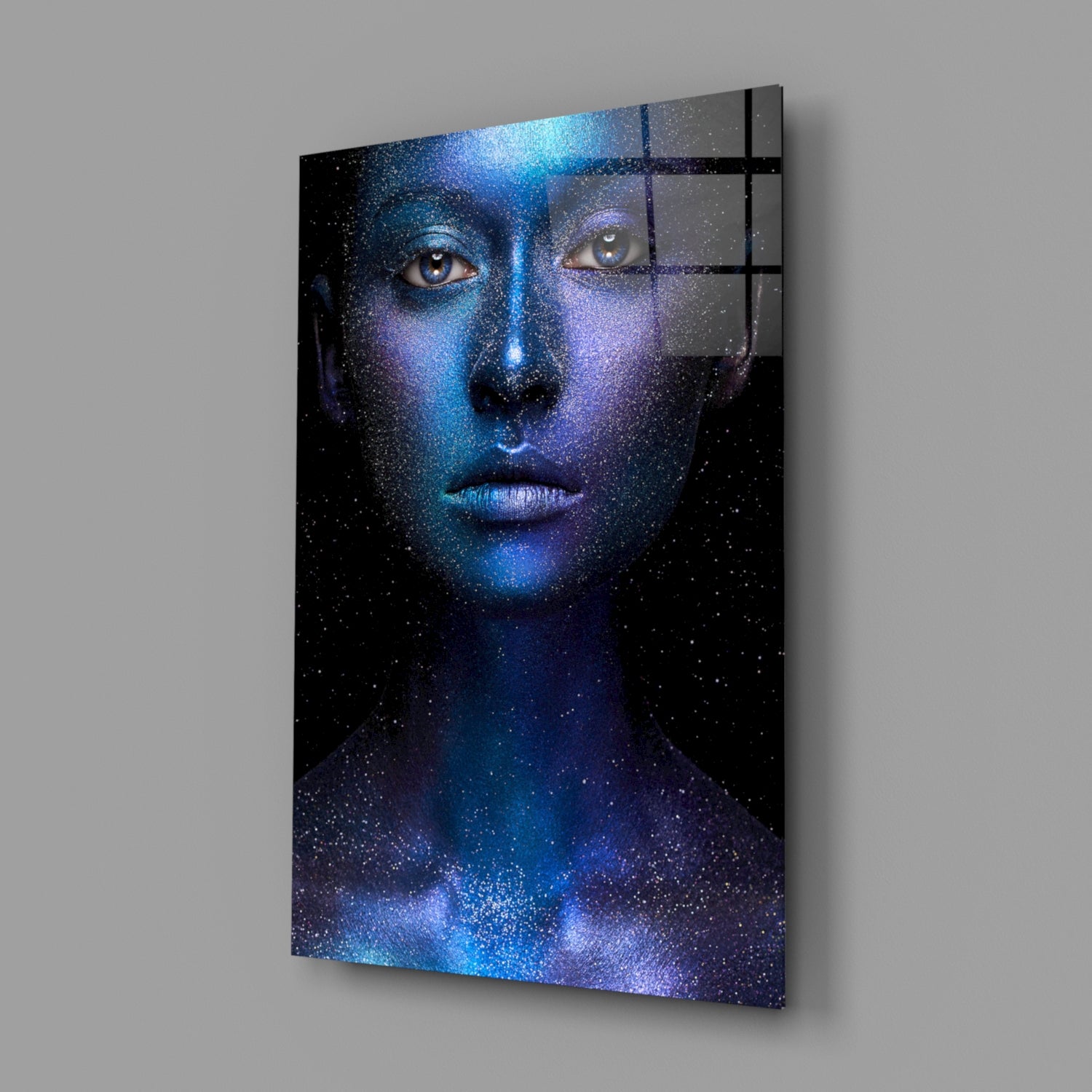 Woman Portrait Glass Wall Art.