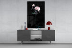 Flower panel catching soft light to reveal its blush tones