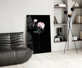 Flower panel adding feminine grace to a dressing area