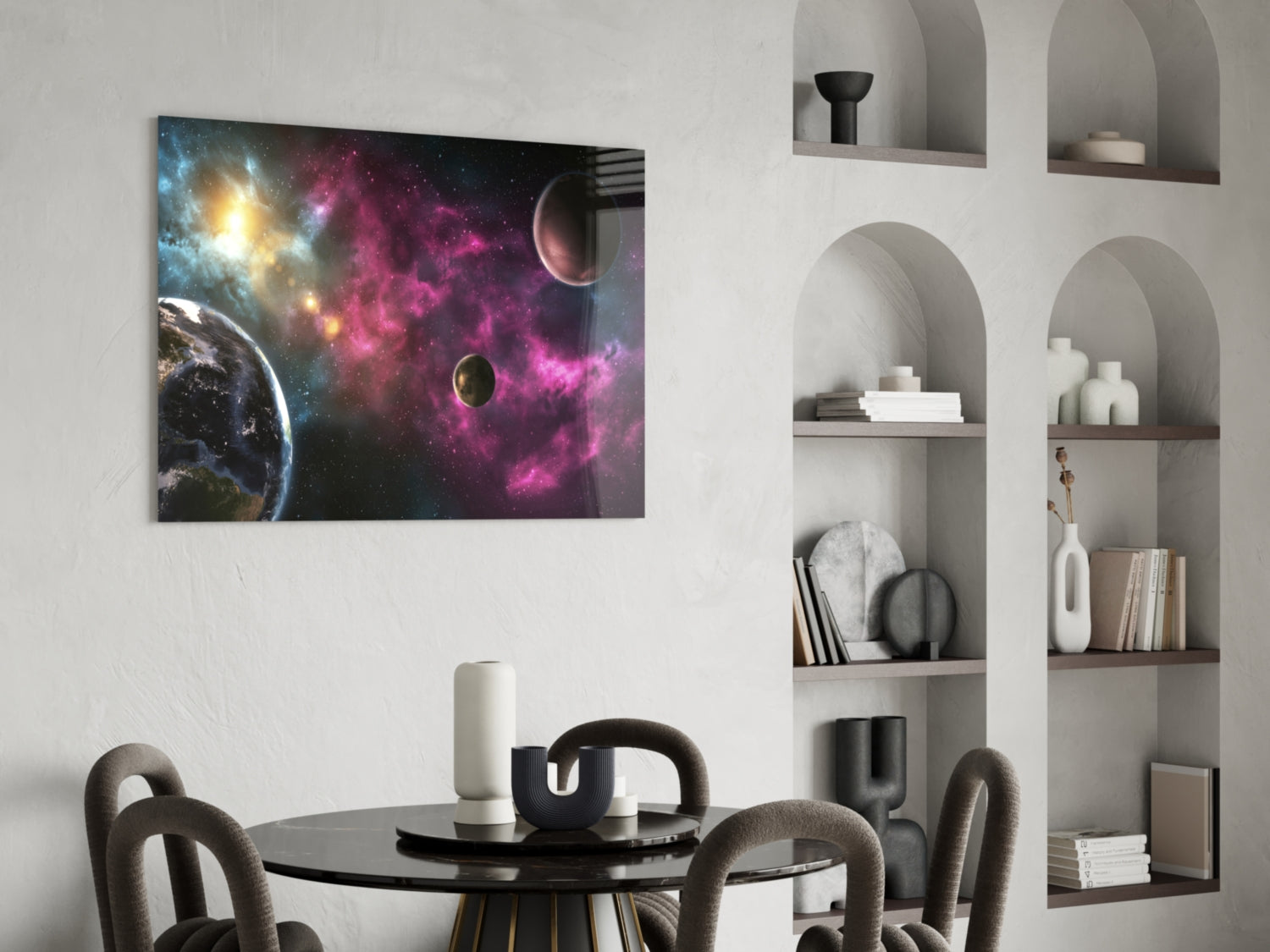 Space Glass Wall Art.