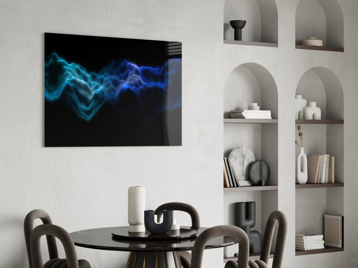 Rhythmic Fog Glass Wall Art.
