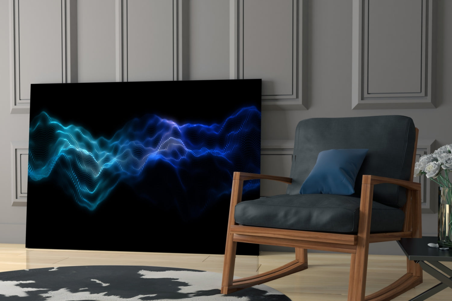 Rhythmic Fog Glass Wall Art.