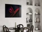 Red Leaf panel adding poetic grace to a dressing area