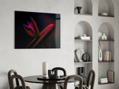 Red Leaf panel adding poetic grace to a dressing area