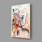 Butterfly collage portrait bringing tender mood to a contemporary living space