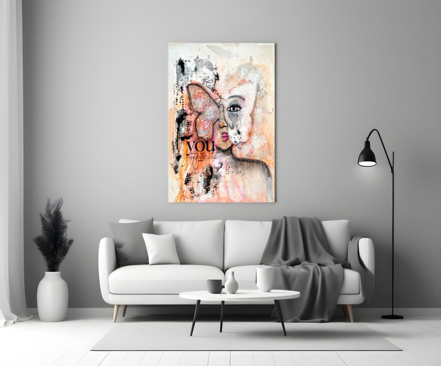 Abstract Woman Glass Wall Art.