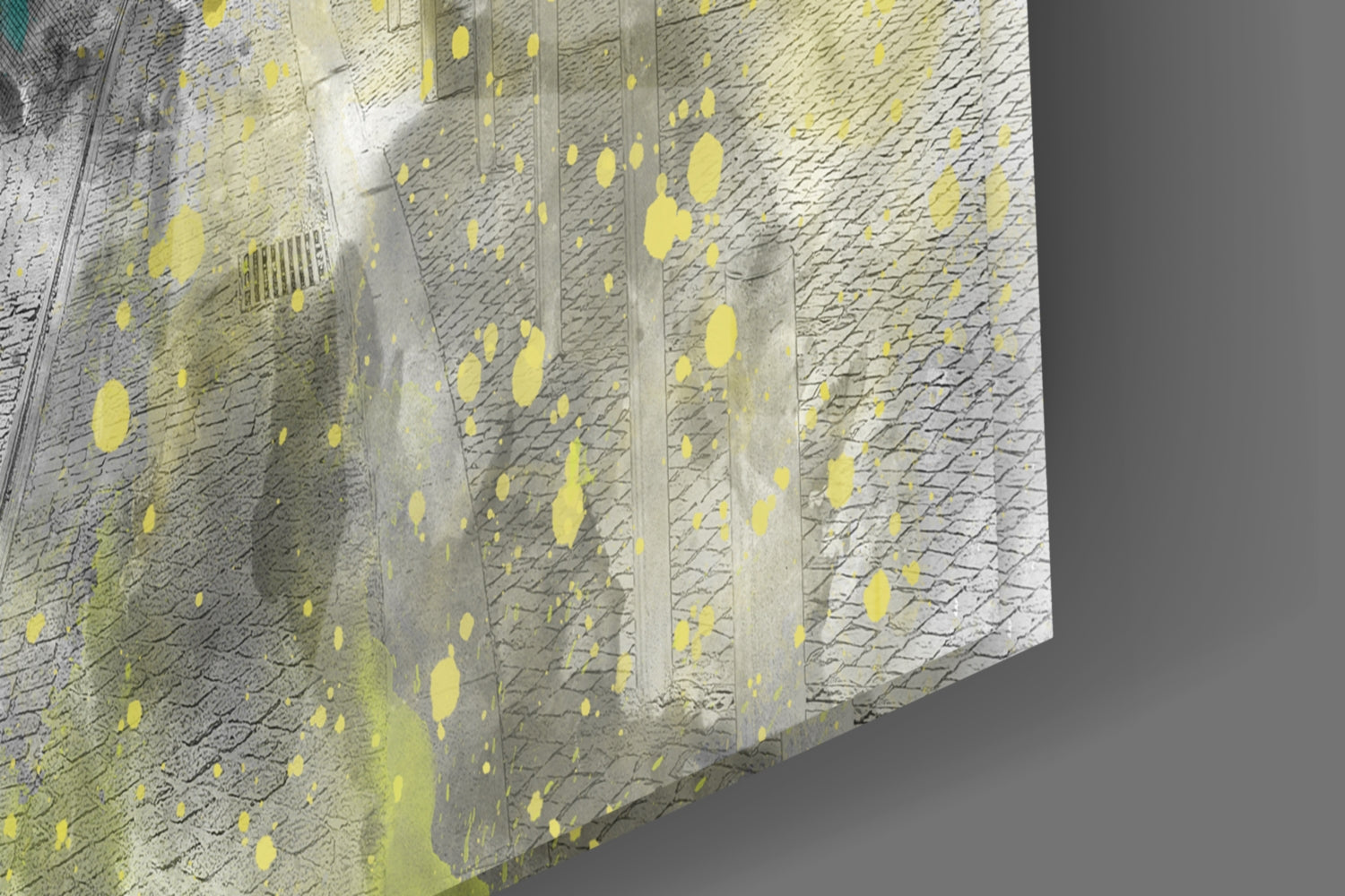 Illustration Tram Glass Wall Art.