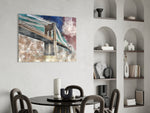 Illustration bridge panel adding cosmopolitan taste to a living room