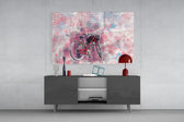 Illustration Bicycle panel catching daylight to reveal its watercolor wall