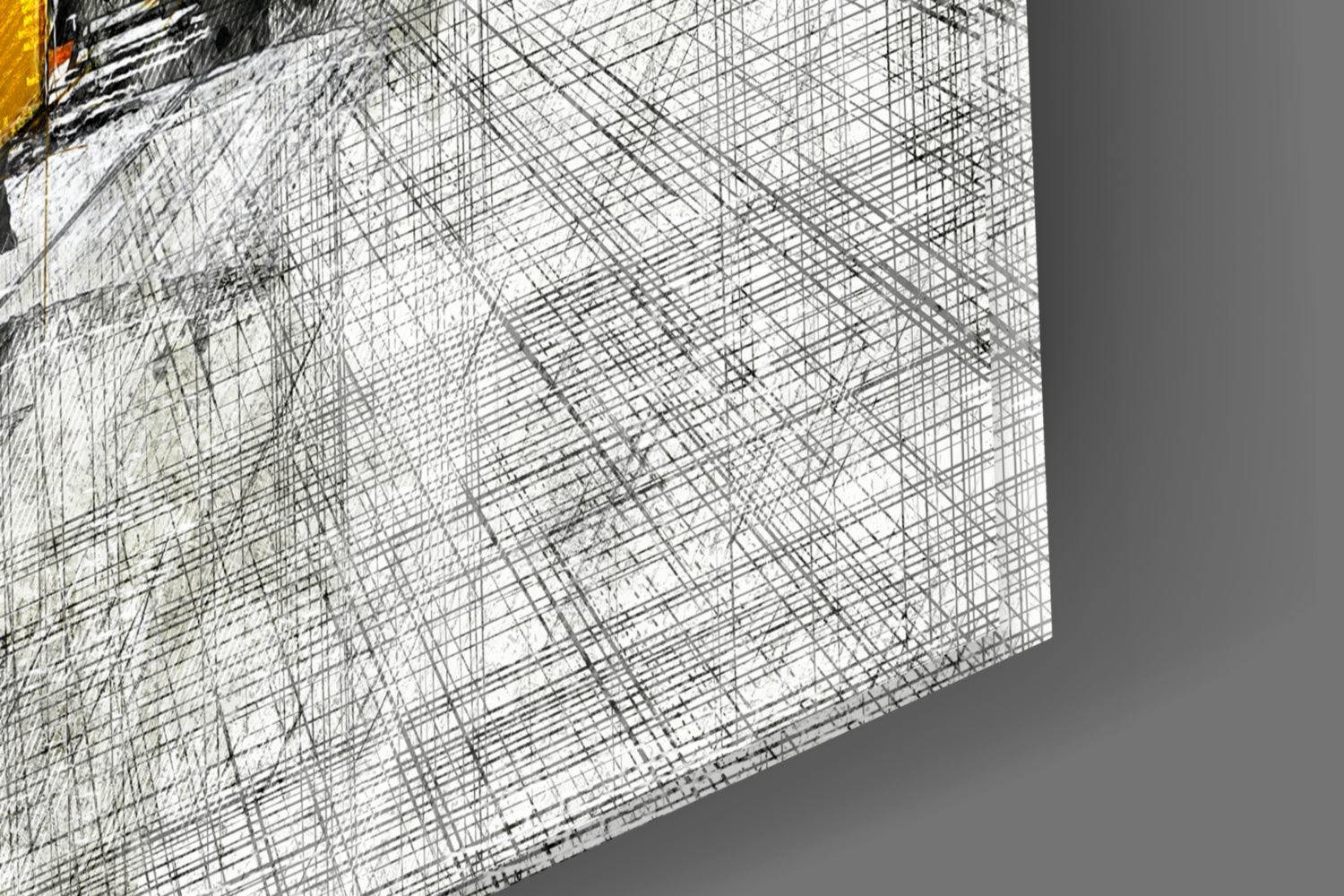 Yellow Tram Basel Glass Wall Art.