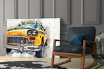 Classic Chevrolet glass print enhancing a hallway with vintage drama