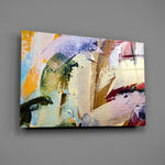 Palette-knife panel bringing painterly warmth to a contemporary living space