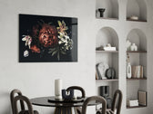 Floral Pattern panel adding intimate warmth to a bedroom