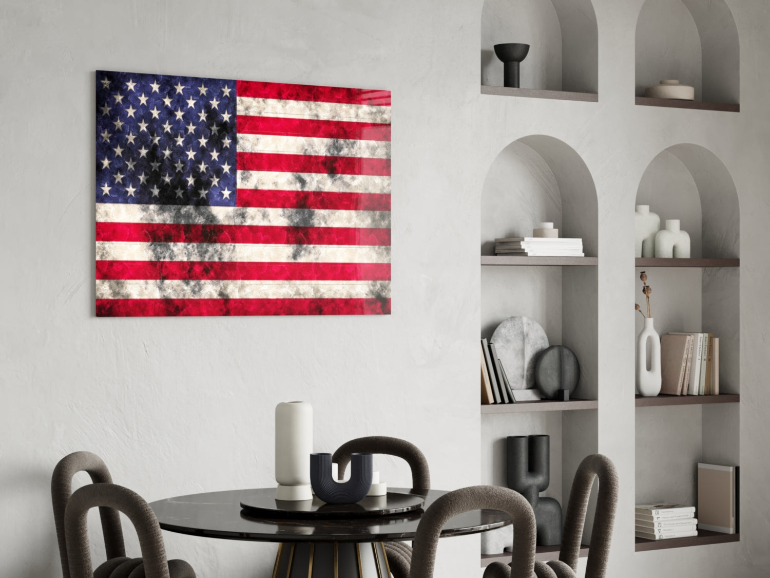 Flag of the United States Glass Wall Art.