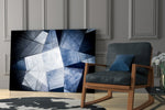 Geometric Architecture glass print enhancing a hallway with cathedral drama