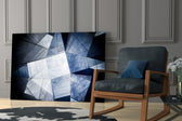 Geometric Architecture glass print enhancing a hallway with cathedral drama