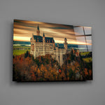 Fairytale castle panel bringing storybook mood to a contemporary living space