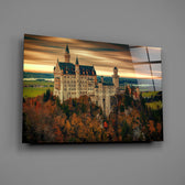Fairytale castle panel bringing storybook mood to a contemporary living space