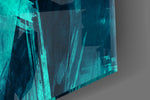 Green Abstract Pattern artwork anchoring a contemporary wall in moody palette