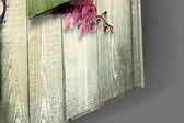 Home artwork anchoring a farmhouse-themed wall in warm palette